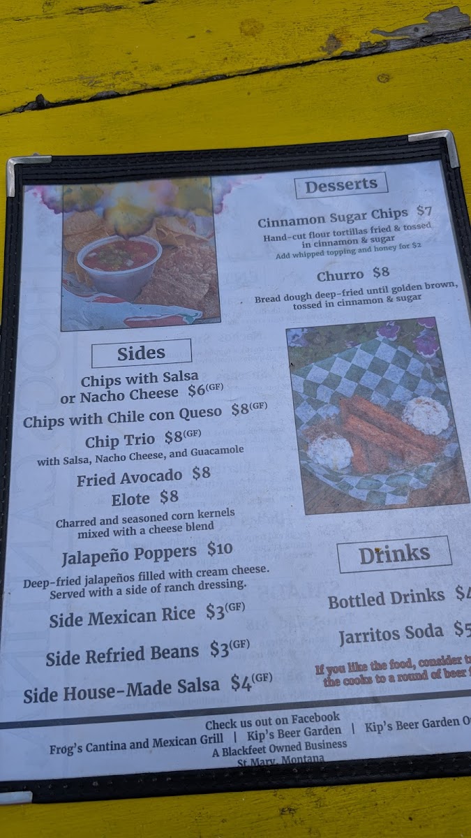 Menu Frog's Cantina-2